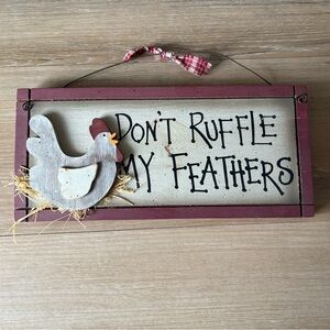Rustic Chicken Wall Sign